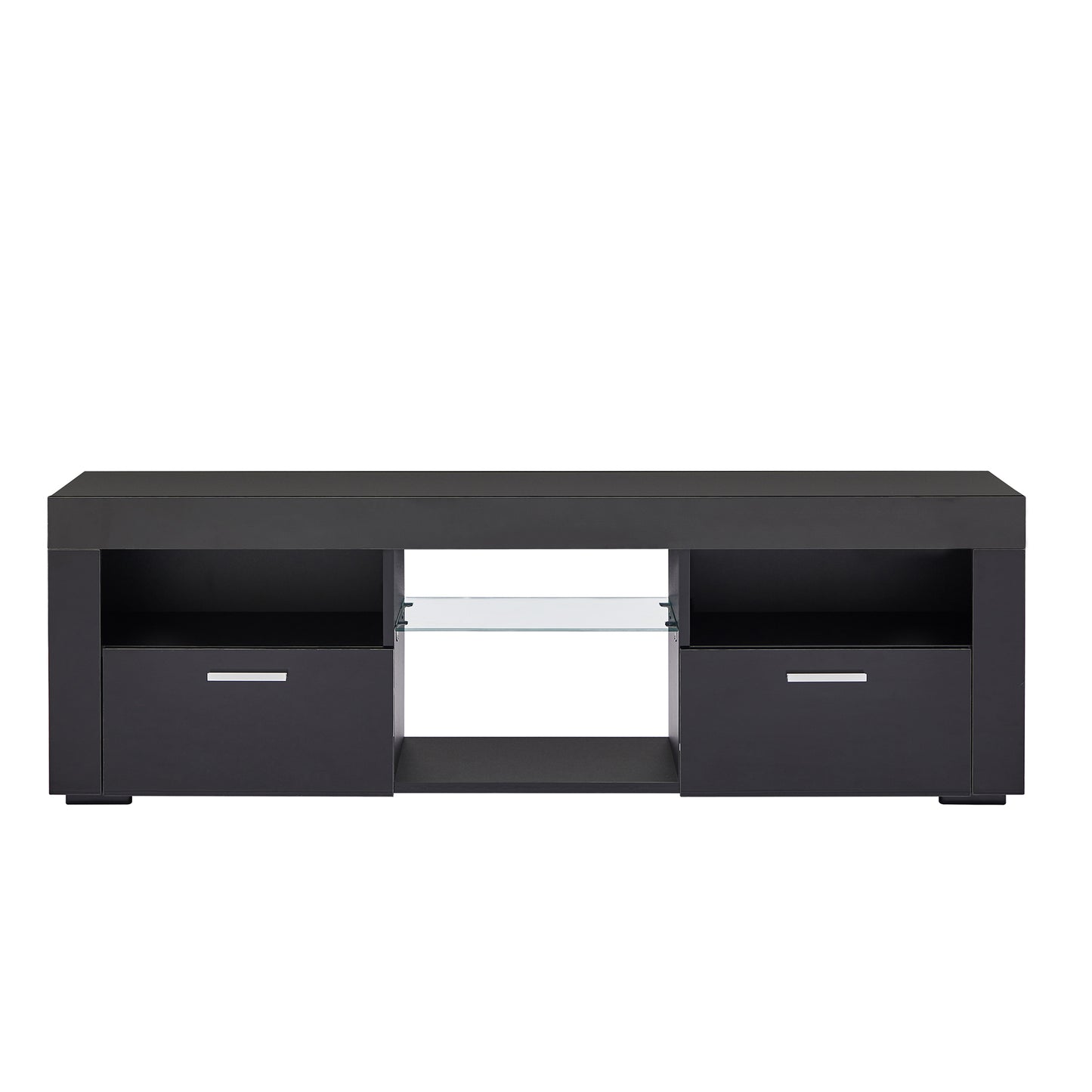 Ford TV Stand with LED Lights - Black