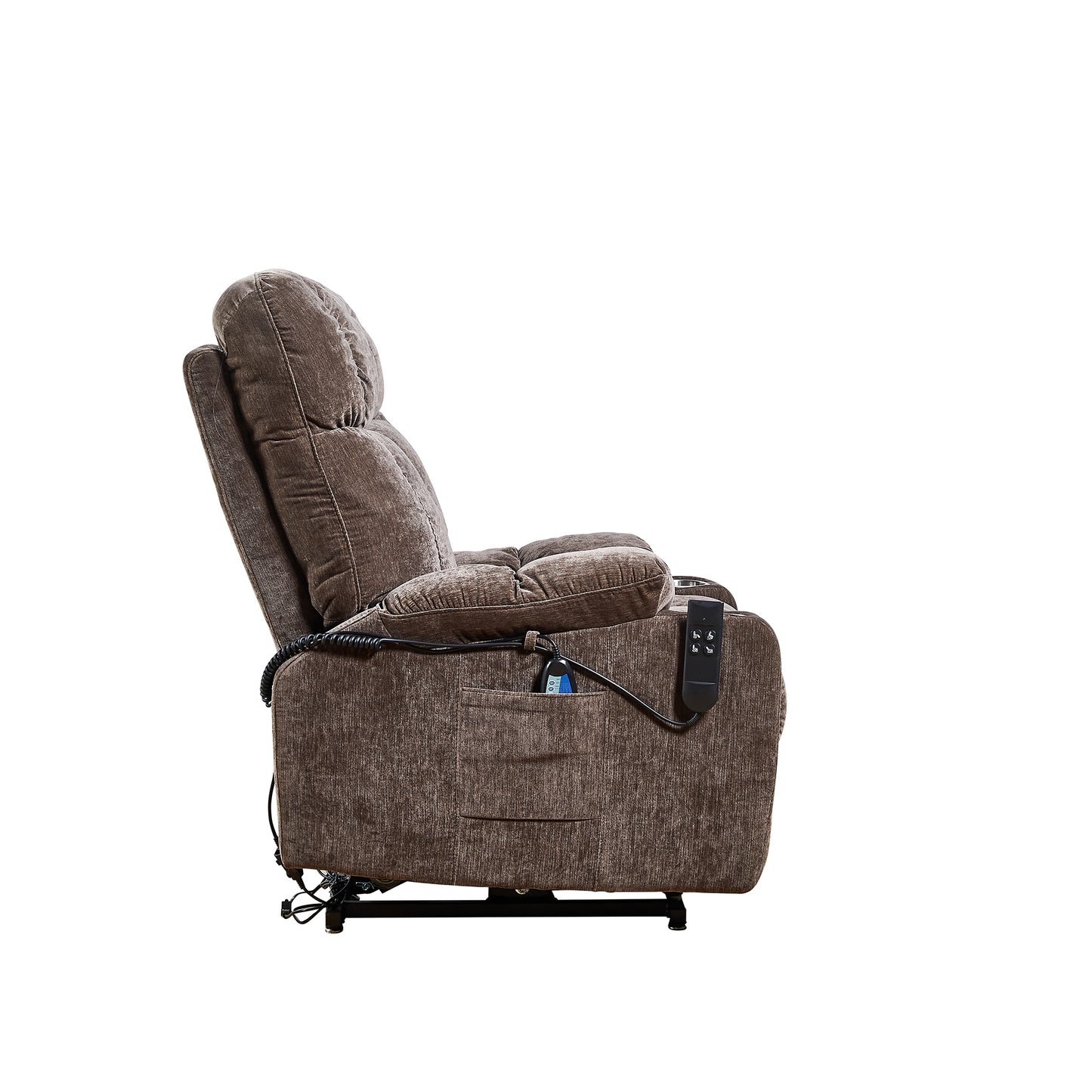 Alpha Power Lift Recliner Chair with Heat and Massage - Brown