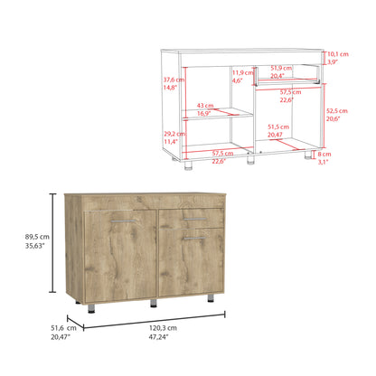 Orion Utility Base Cabinet - Macadamia