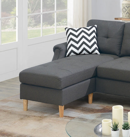 Carmen Corner Reversible Sectional Sofa - Gray