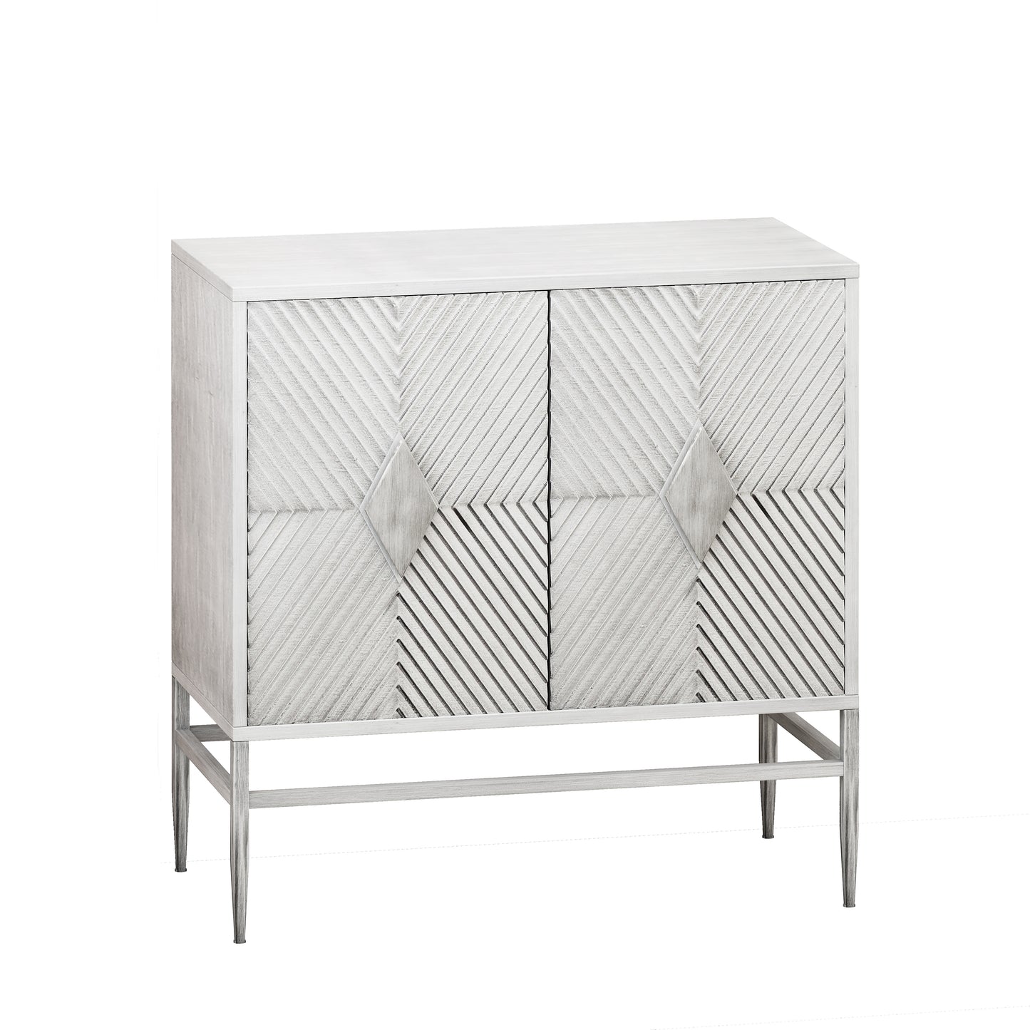 Tricia Accent Wooden Storage Cabinet - White