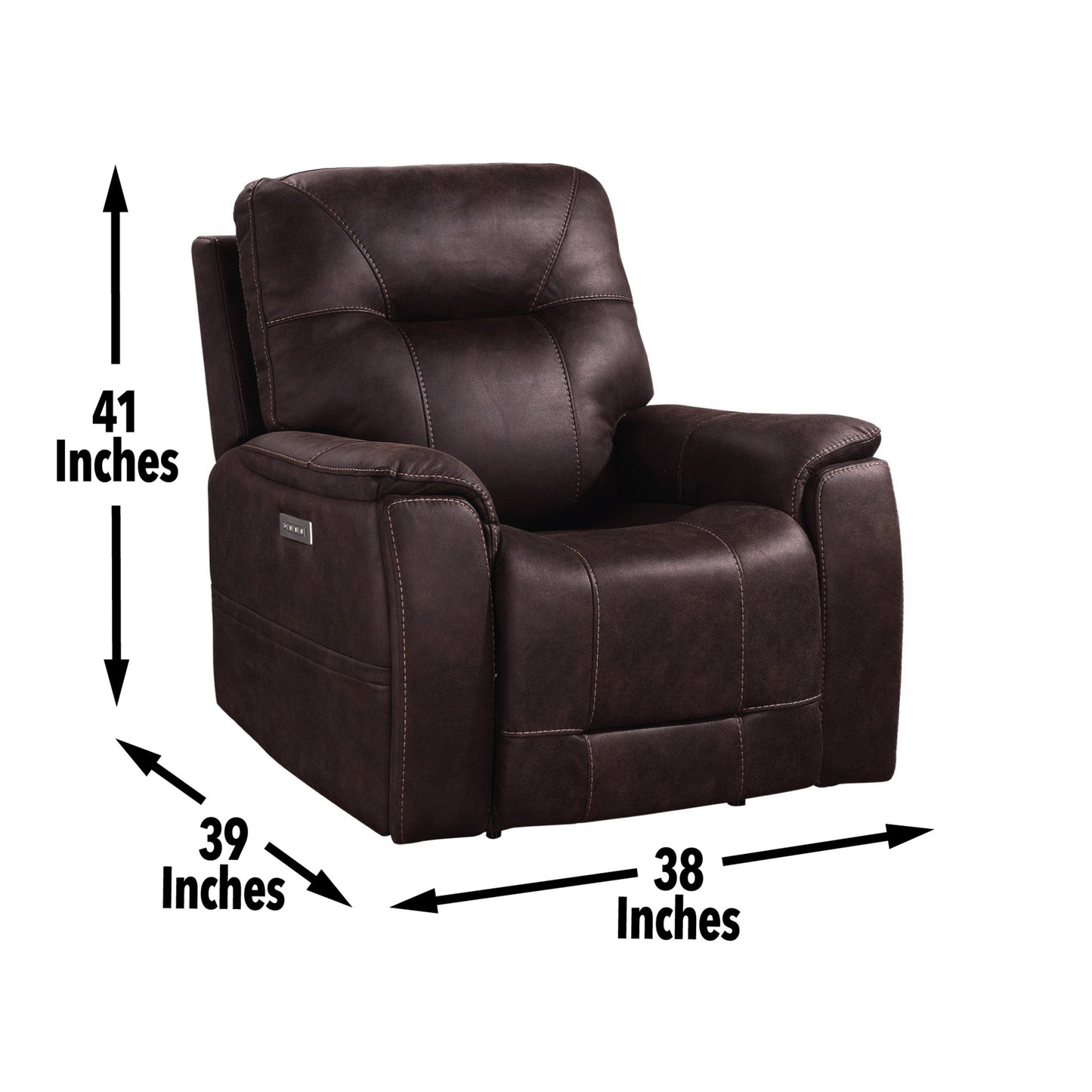 Celia Triple-Power Recliner - Brown