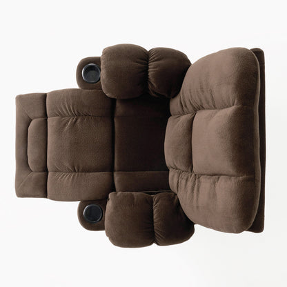 Luxurious Manual Recliner Chair - Chocolate