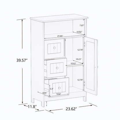 Shera Bathroom Storage Cabinet - White