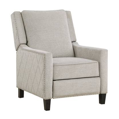 Burch Fabric Upholstered Nailhead Trim Reclining Chair - Sand