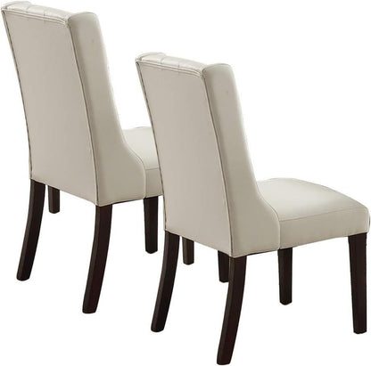 Berry Tufted Dining Chairs (Set of 2) - White