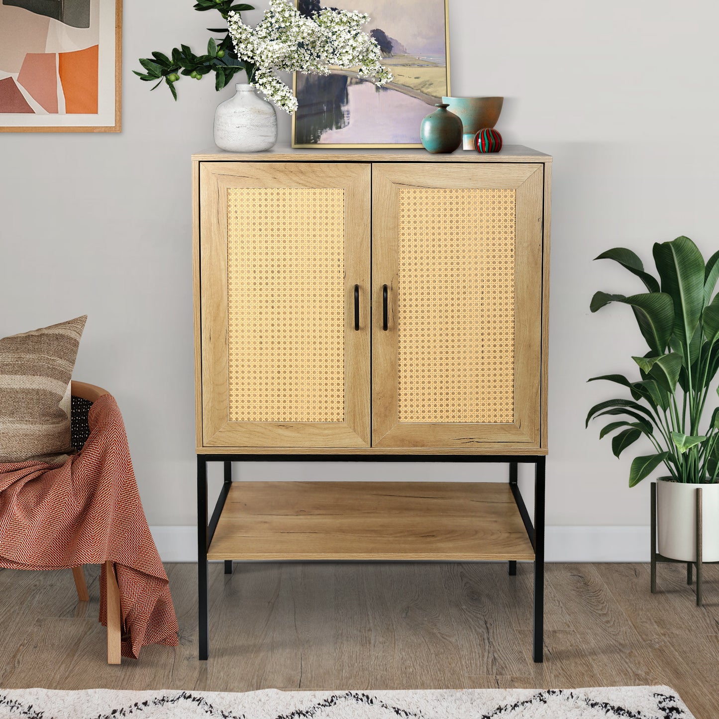 Levo Rattan Doors Free Standing Sideboard