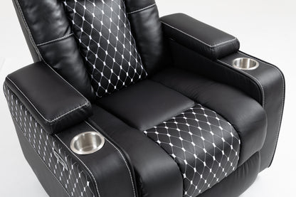 Warner II Power Recliner with Multifunctional Features - Black