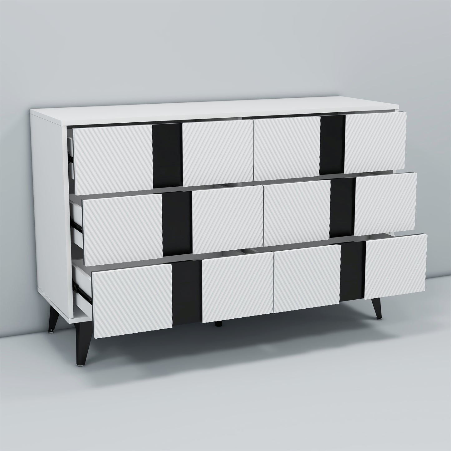 Tasha 6-drawers dresser cabinet - White