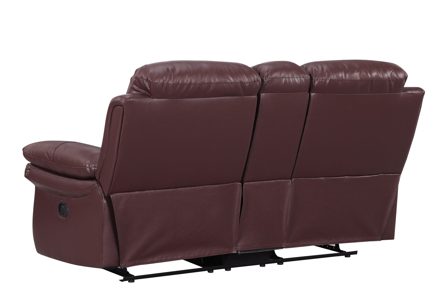 Rowan Reclining Console Loveseat - Burgundy