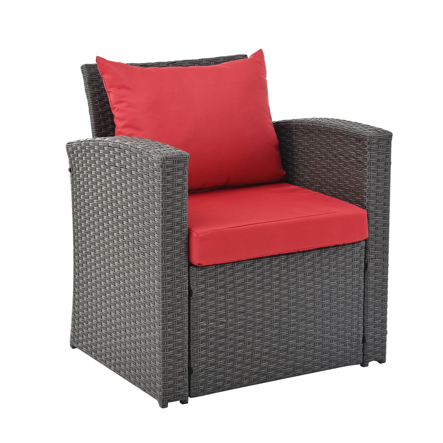 Moray 4 Pc Outdoor Patio Seating Set - Red