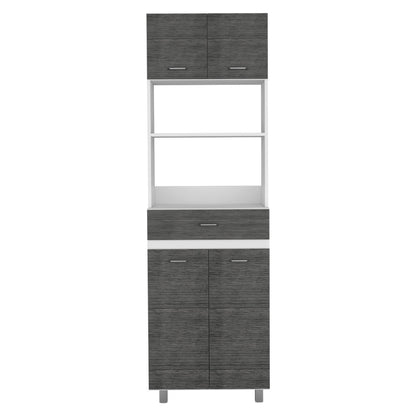 Caribe Microwave Cabinet - White/Gray