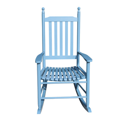 Lupe II Wooden Porch Rocker Chair - Blue