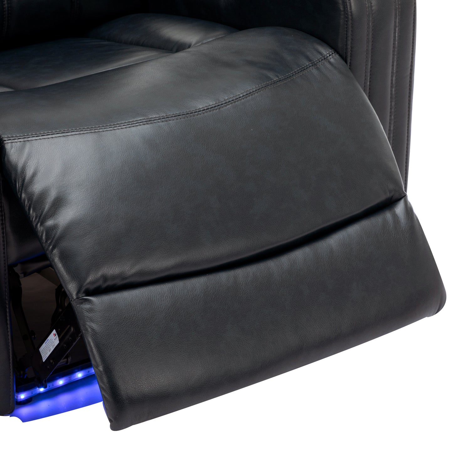 Xavier PU Leather Power Recliner - Black