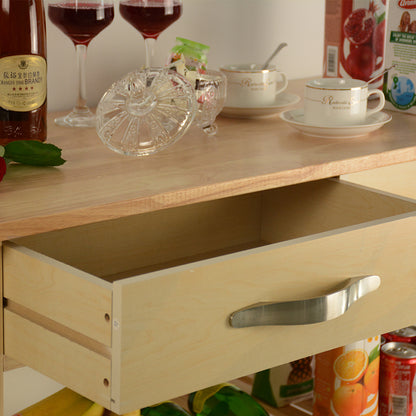 Vintage Kitchen Island & Kitchen Cart  - Natural