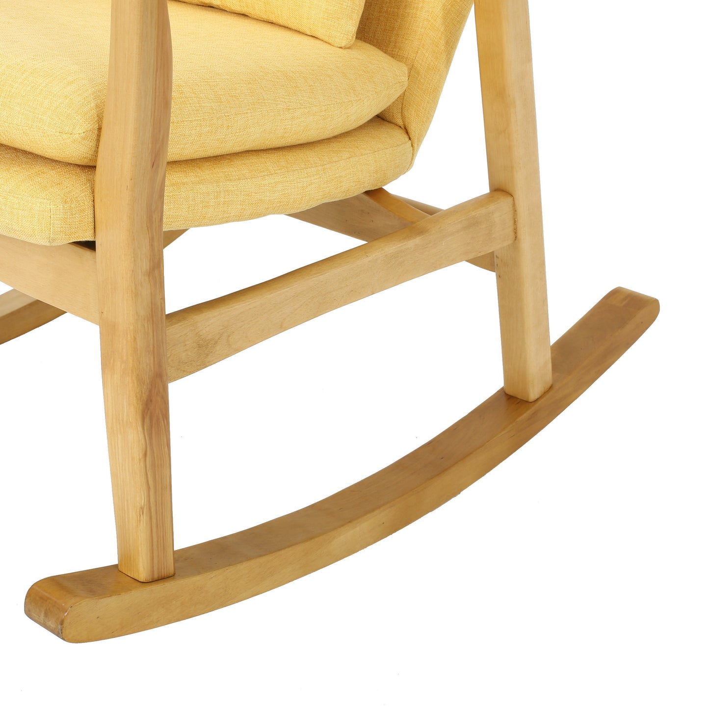 Arias Elegant Solid Wood Rocking Chair - Yellow