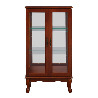 Karla Lighted Curio Diapaly Cabinet - Cherry