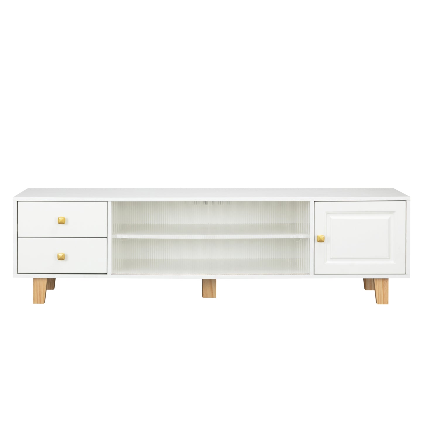 Buckingham II TV stand Entertainment Center - White