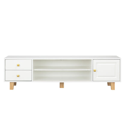 Buckingham II TV stand Entertainment Center - White