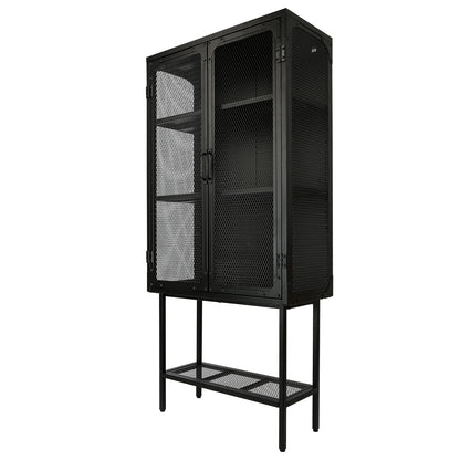 Laso II Mesh Door Cabinet - Black