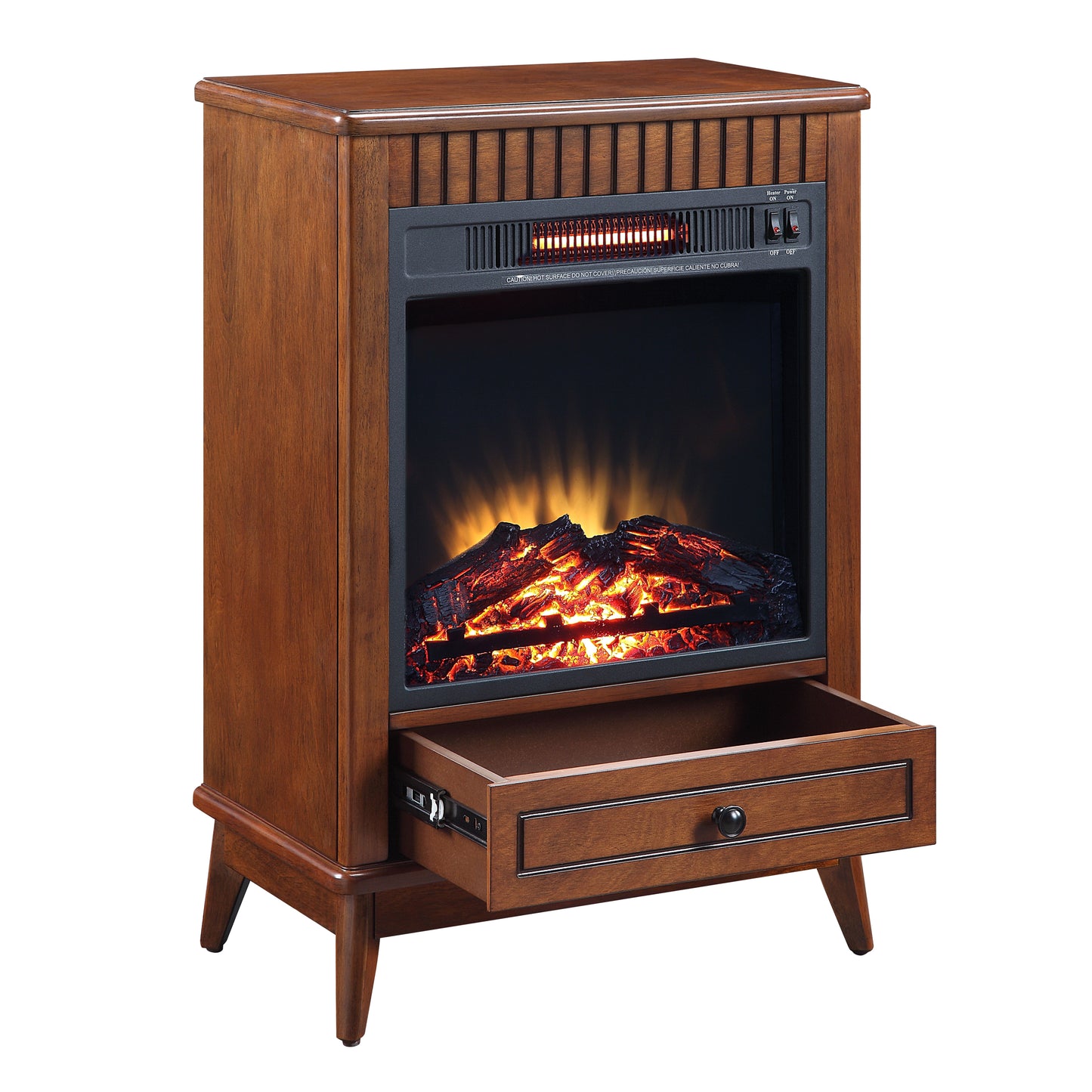 Hamish Electric Fireplace - Walnut