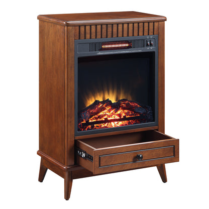 Hamish Electric Fireplace - Walnut