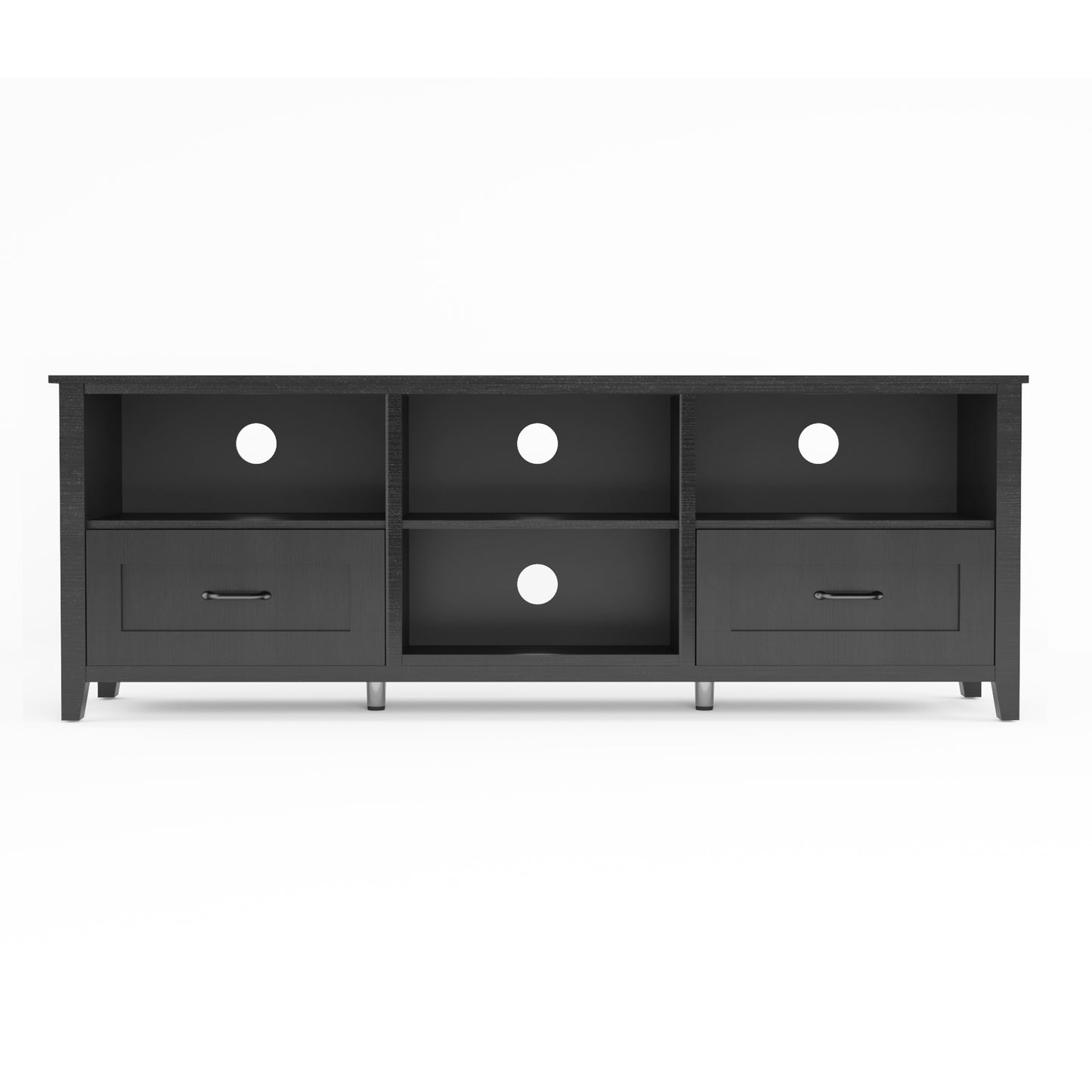 Sydney 70 Inches TV Stand with 2 Drawers - Black