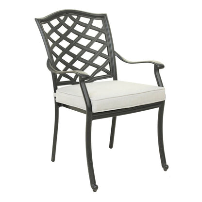 Rosita Patio Dining Arm Chair (Set of 2) - Silver