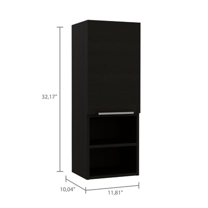 Kingston Rectangle 2-Shelf Medicine Cabinet - Black