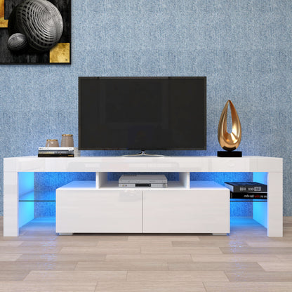 Wilson LED TV Stand TV w/Remote Control Lights - White