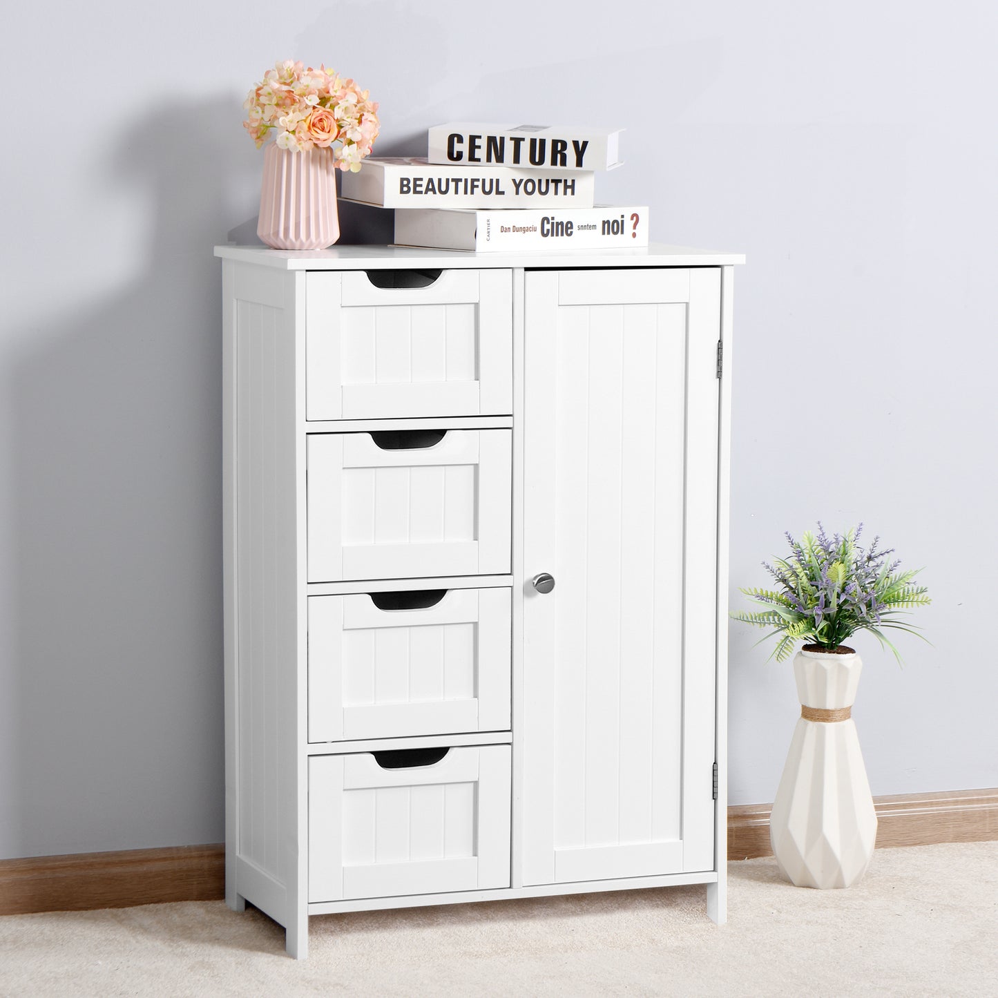 Jaro Bathroom Storage Cabine - White