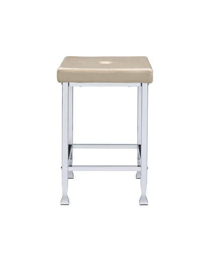 Velvet Chrome Counter High Stool