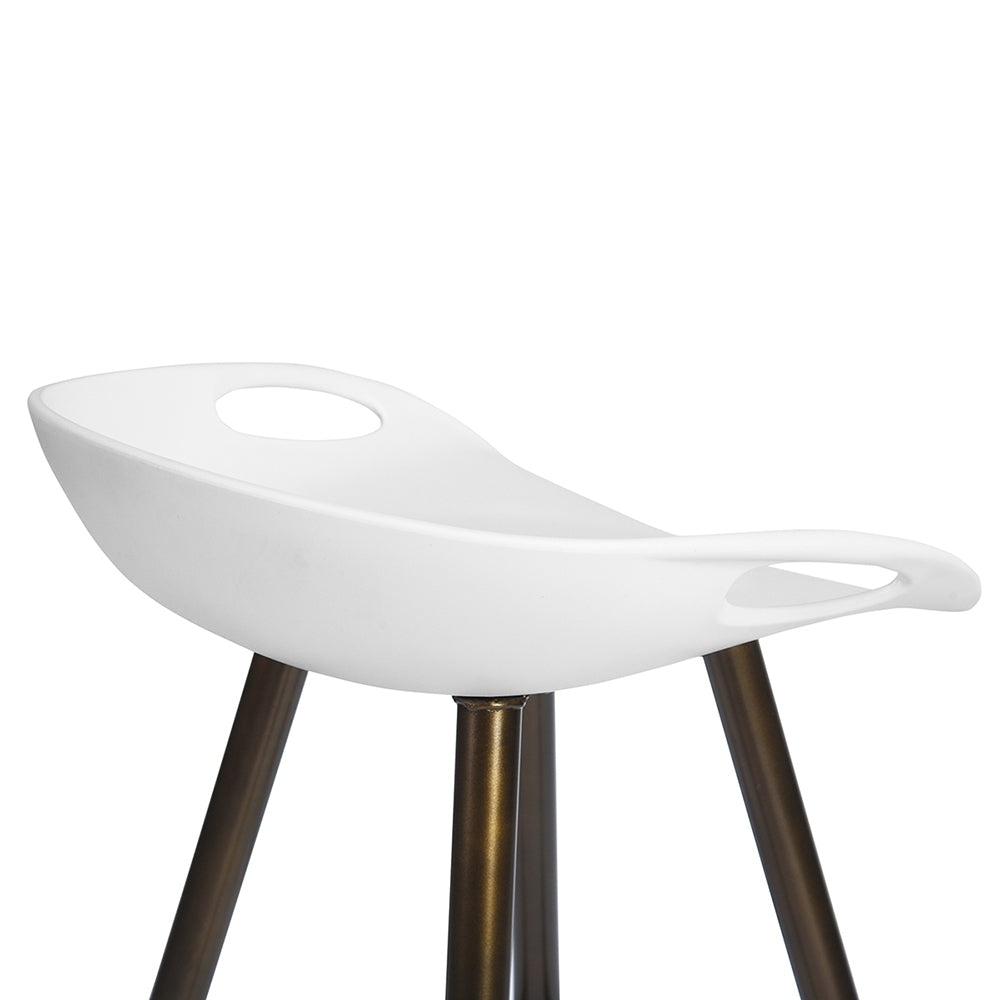 Bak Bar & Counter Stool - White & Gold Set of 2