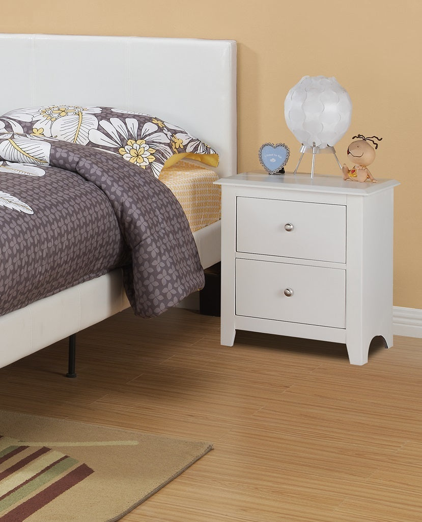 Bella Wooden Nightstand - White