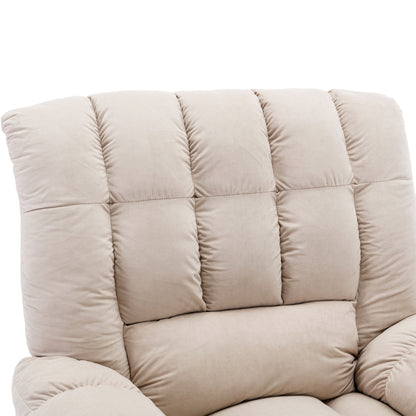 Parsons Power Recliner with Massage Function - Beige