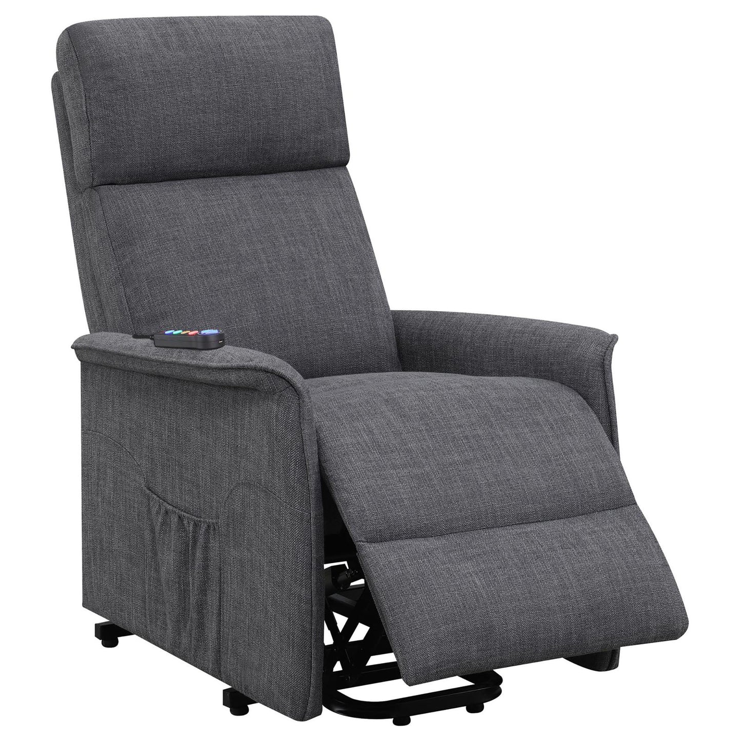 Morgan Power Lift Recliner with Massage Function - Charcoal