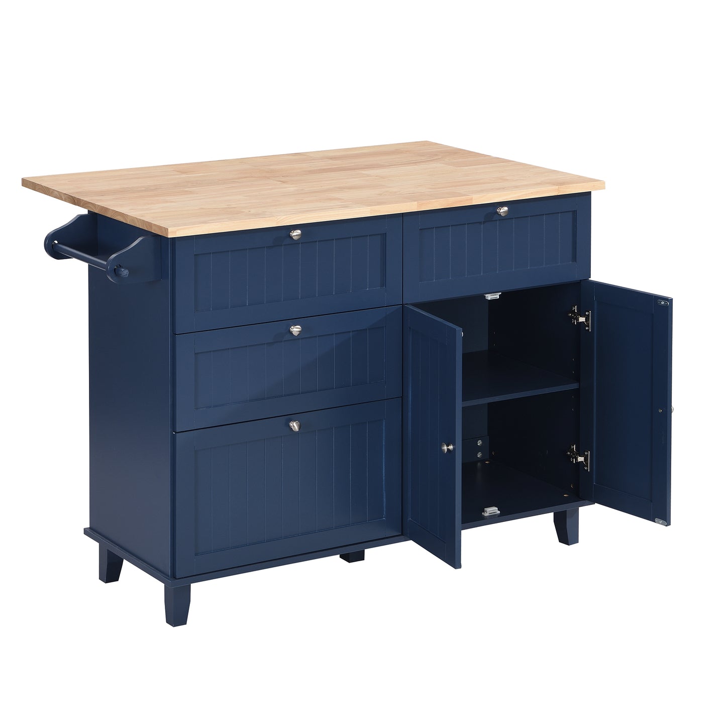 TOPMAX  Kitchen Island Set with 2 Seatings - Blue