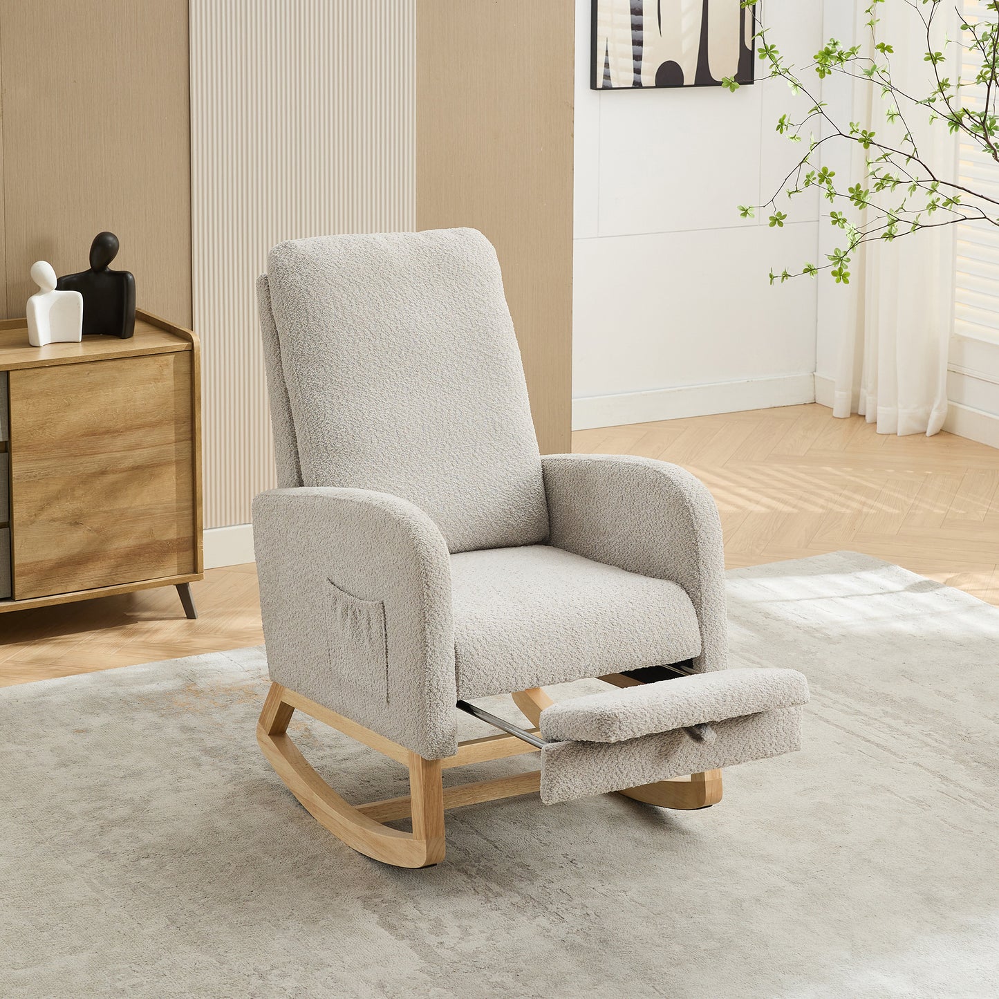 Lester One Rocking Chair - Light Gray