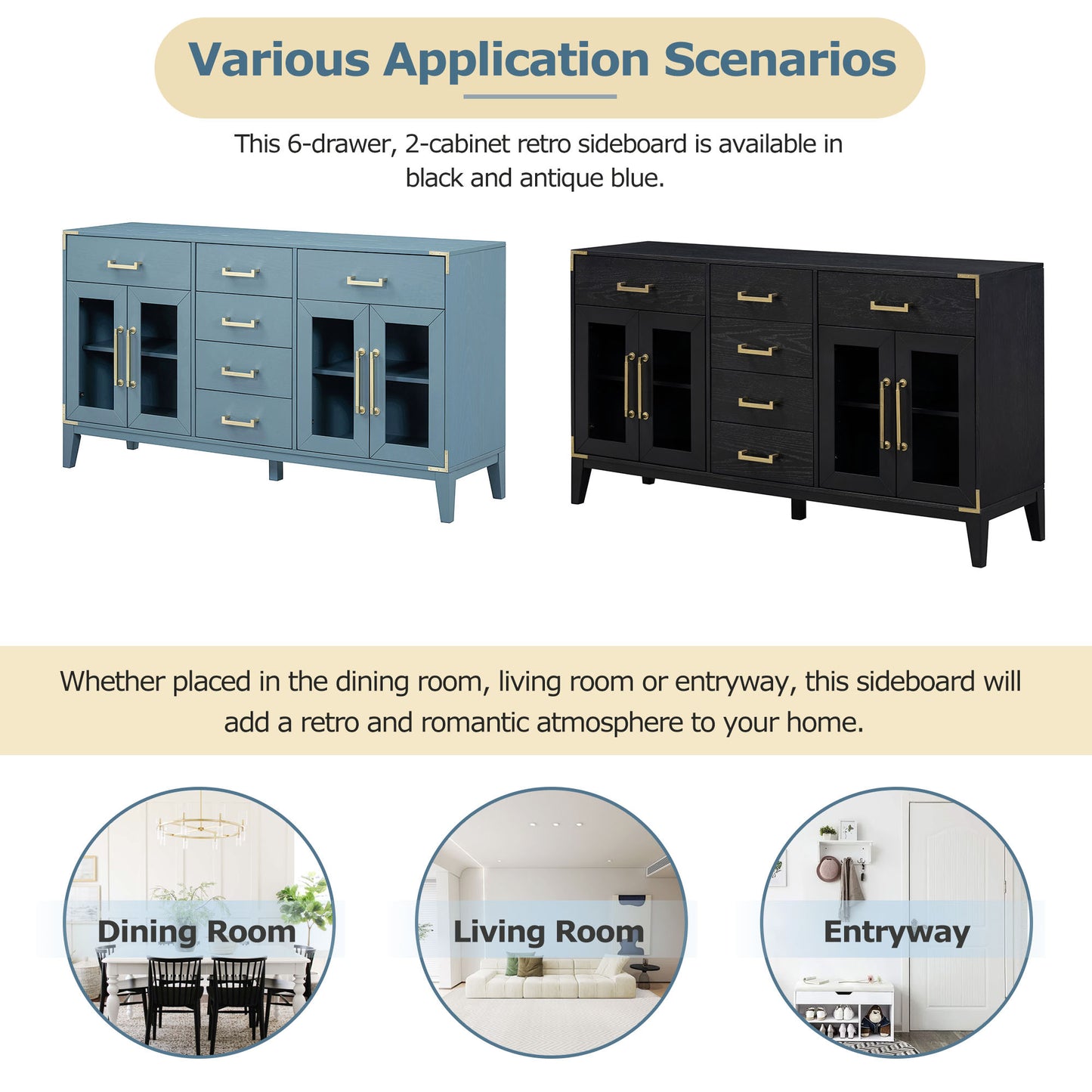 Koch Sideboard Buffet - Blue