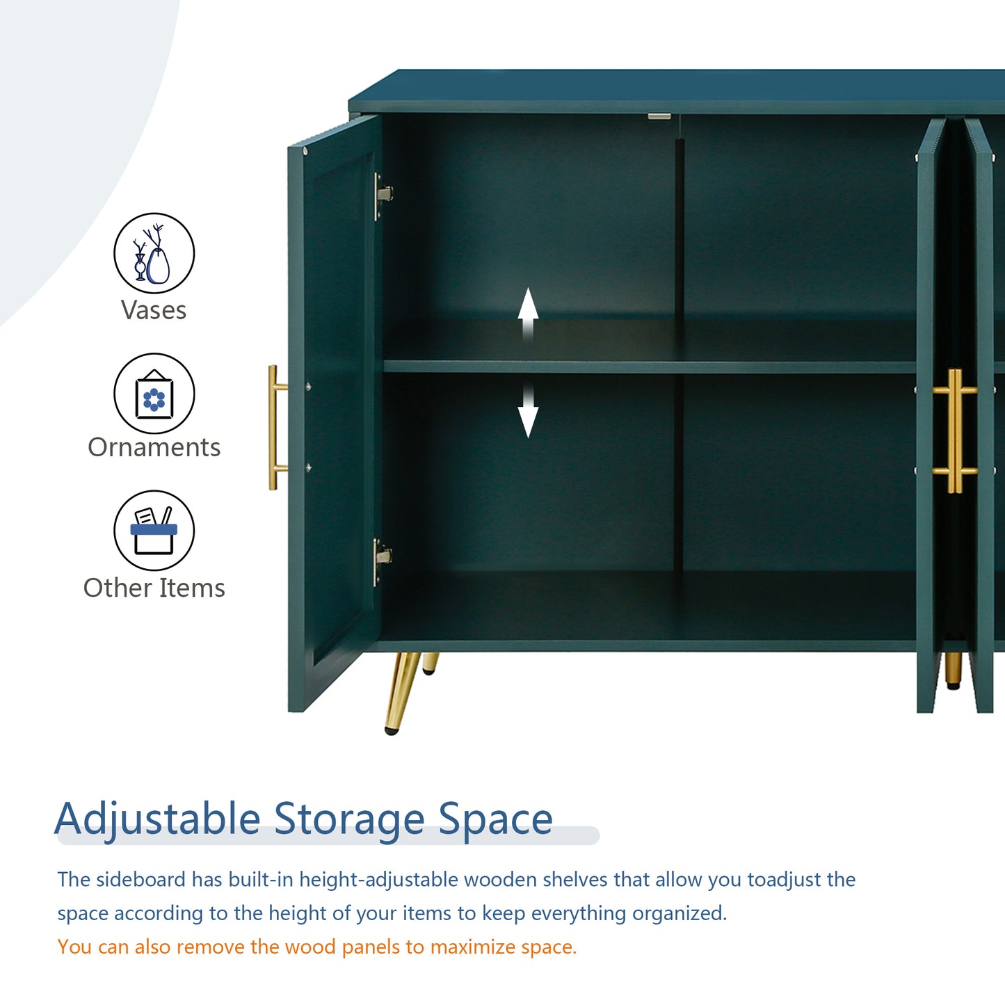 Myrtle Storage Cabinet With Adjustable Shelves