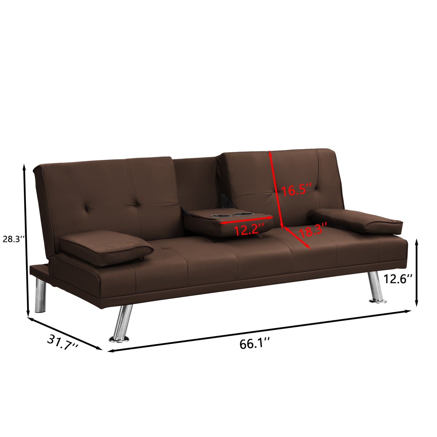 Devo Convertible Sofa Bed  - Brown