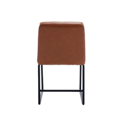 Bibi Dining Chairs with Metal Legs (Set of 2) - Brown