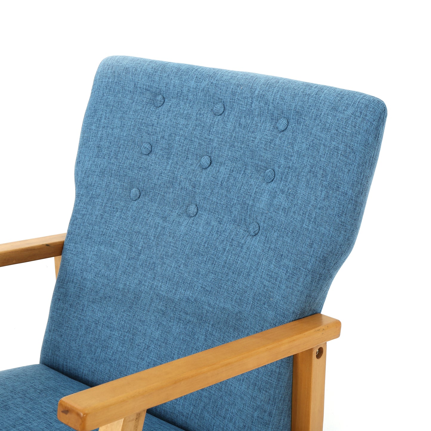 Zanna Fabric Upholstered Rocking - Blue