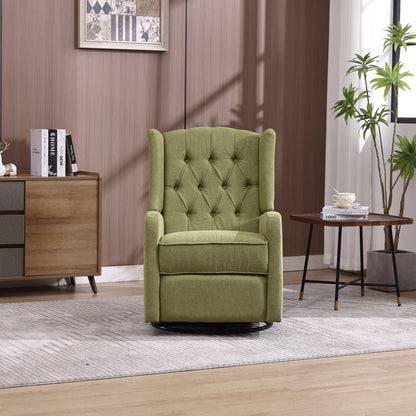 Davina Swivel Rocking Recliner Chair - Olive Green