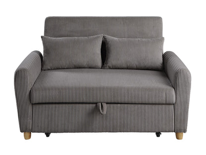 Justine Convertible Sleeper Loveseat - Brown