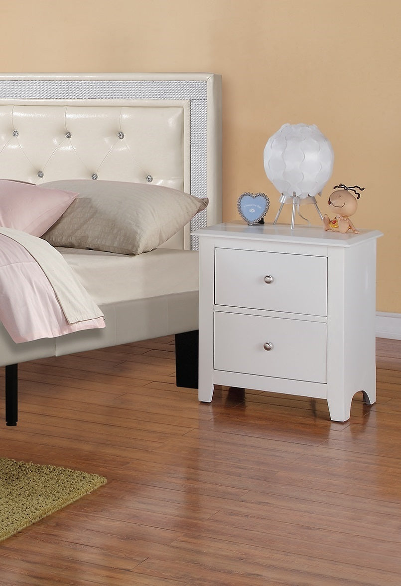 Bella Wooden Nightstand - White