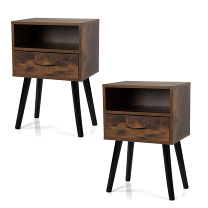 Tudor Nightstand  ( Set of 2) - Brown