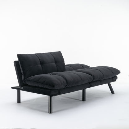 Vega Convertible Folding Modern Sofa Bed - Black