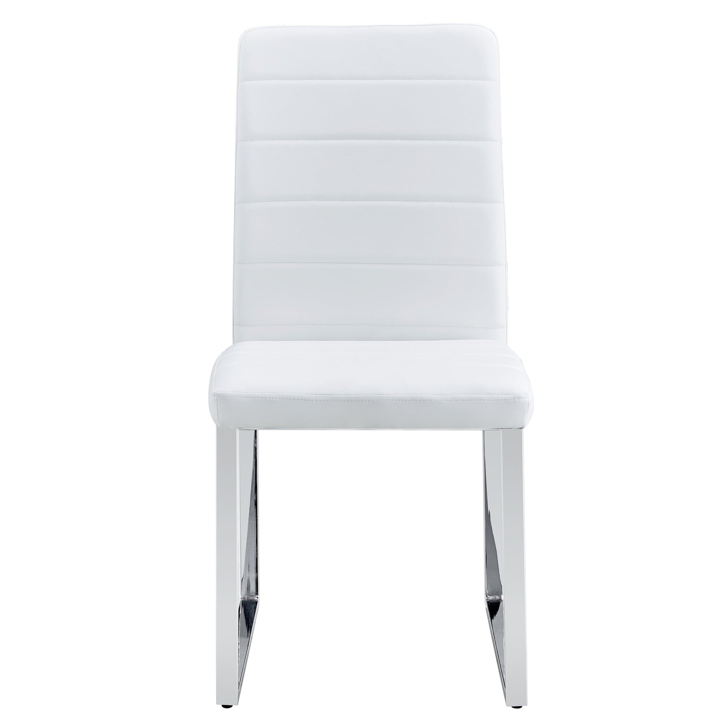 Lynn Dining Chairs with Stainless Leg (Set of 4) - White