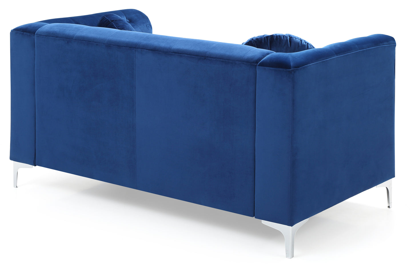 Enzo Sloped Arm Loveseat - Navy Blue